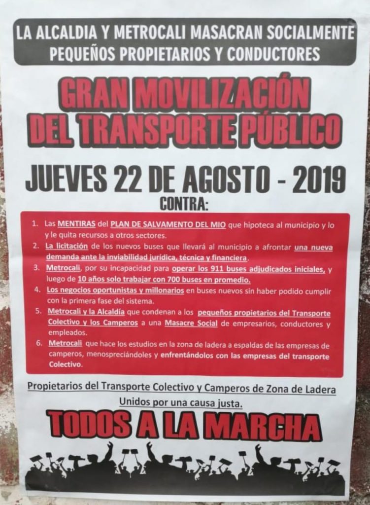 Este era el aviso con el que se convocaba a la marcha.