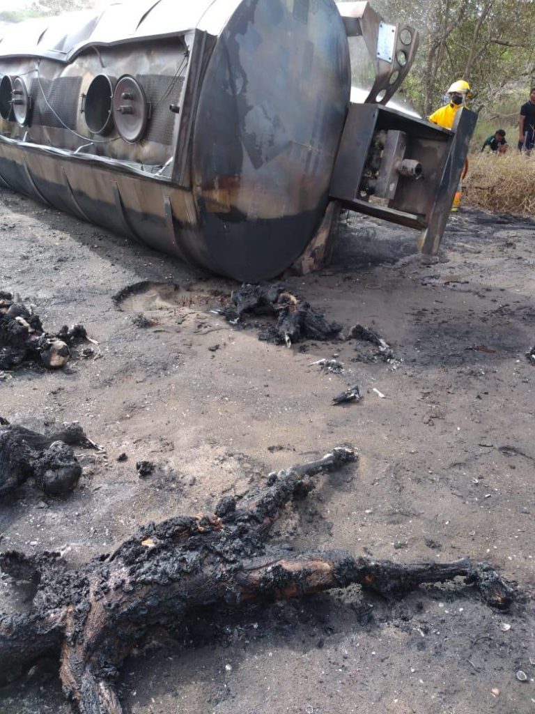 Causas del incendio del camión en