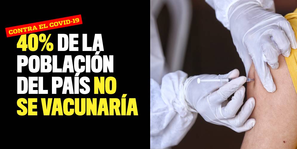 40% de la población en Colombia no se vacunaría contra el Covid-19