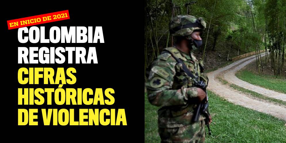 Colombia registra cifras históricas de violencia en inicio de 2021