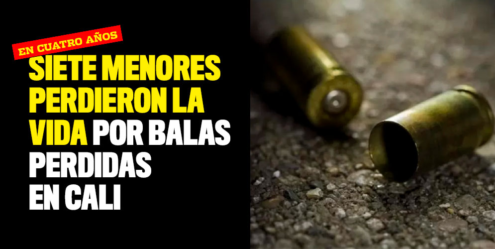 Siete menores perdieron la vida por balas perdidas en Cali en cuatro años
