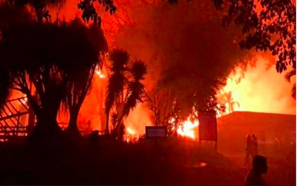 Un rayo ocasionó un incendio en el parque Panaca
