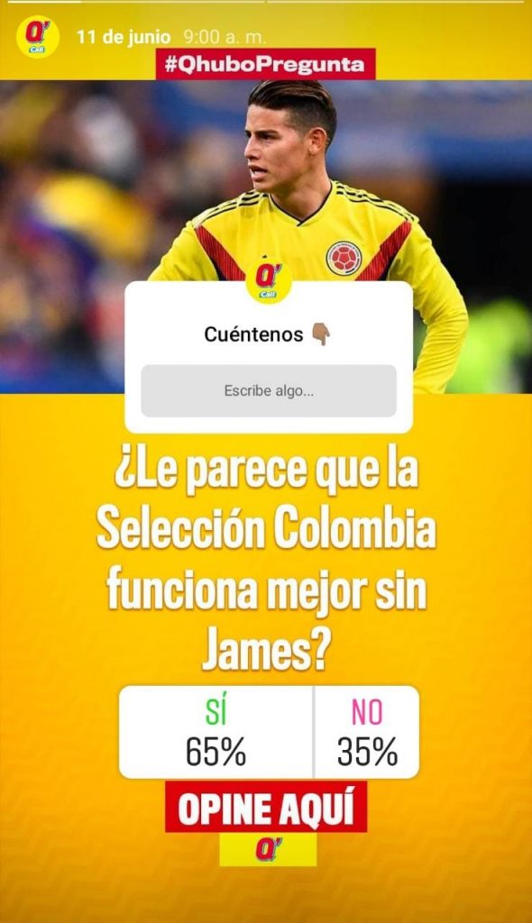 Caleños creen que la Selección Colombia funciona mejor sin James ¿Usted qué opina?