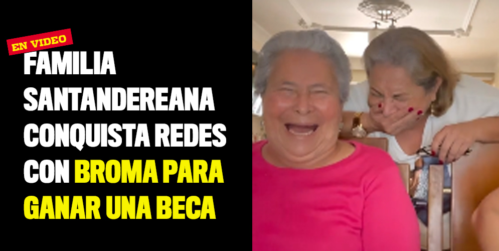 Familia santandereana conquista las redes con broma para ganar una beca