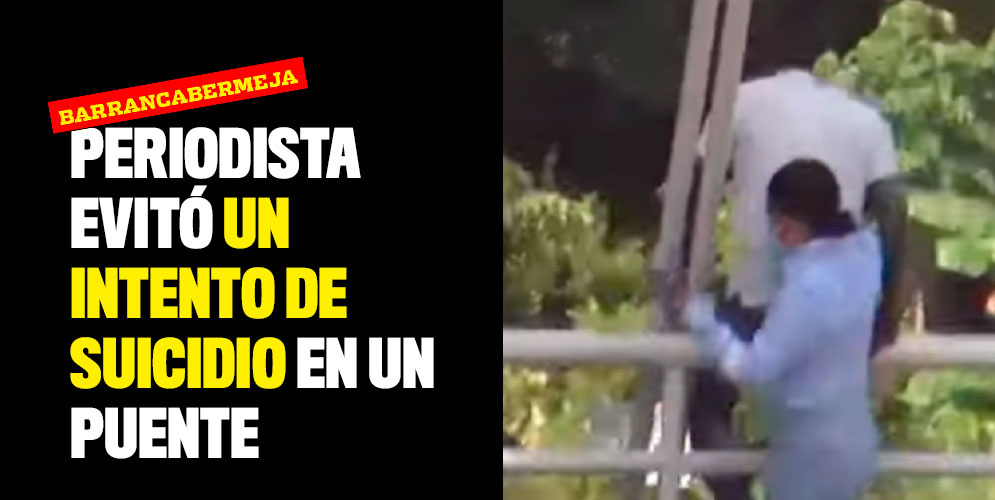 En video: Periodista evitó un intento de suicidio mientras grababa un informe