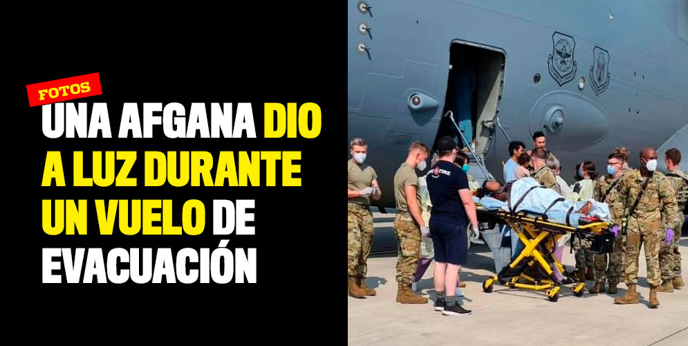 Una afgana dio a luz durante un vuelo de evacuación