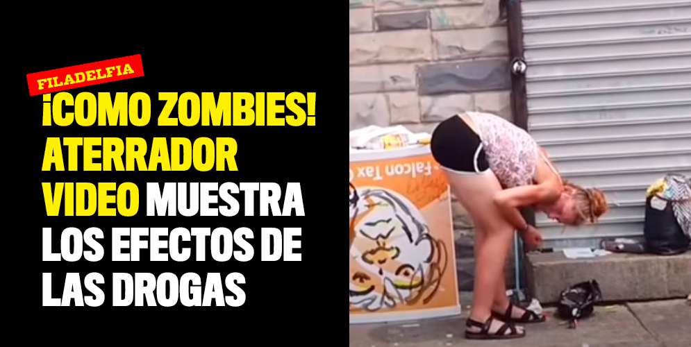 ¡Como zombies! Aterrador video muestra los efectos de las drogas