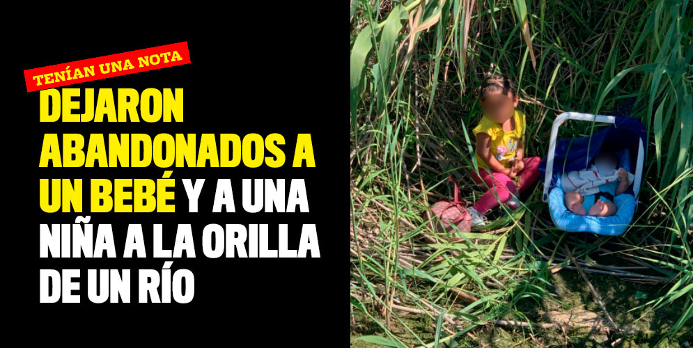 Dejaron abandonados a un bebé y a una niña a la orilla de un río