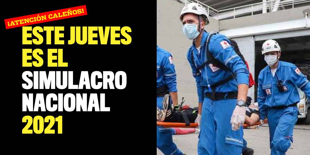 ¡Atención caleños! Este jueves es el Simulacro Nacional 2021