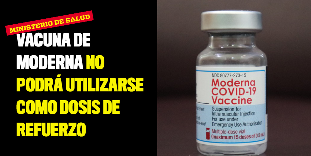 Vacuna de Moderna no podrá utilizarse como dosis de refuerzo