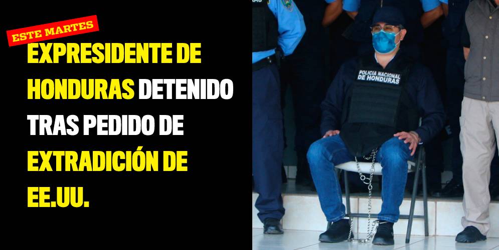 Detenido expresidente de Honduras tras pedido de extradición de EE.UU.