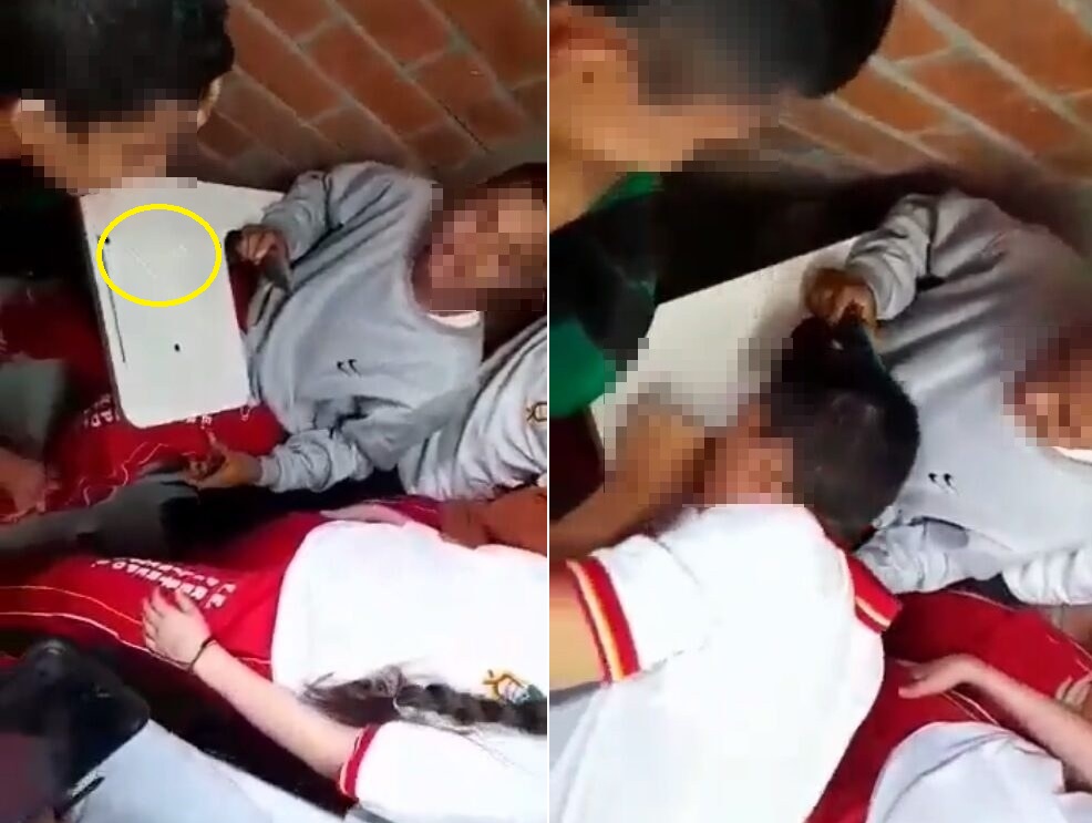 Polémica por video de estudiante inhalando sustancias en un colegio
