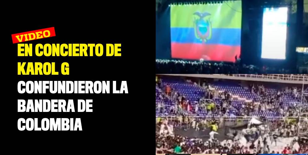 En concierto de Karol G confundieron la bandera de Colombia y hasta sillas se lanzaron
