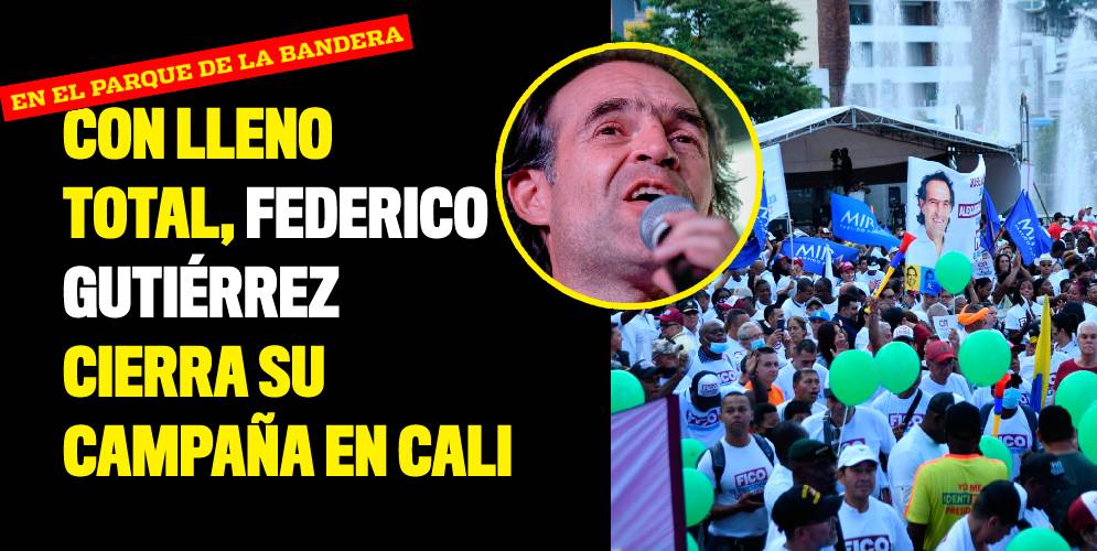Con lleno total, Federico Gutiérrez cierra su campaña en Cali
