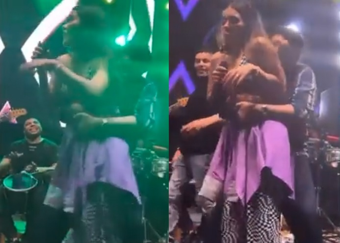 Video: Poncho Zuleta acosó a Karen Lizarazo en pleno concierto