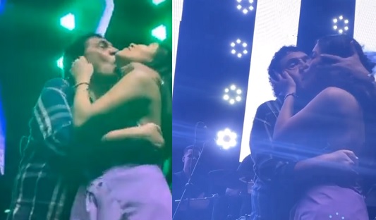 Video: Poncho Zuleta acosó a Karen Lizarazo en pleno concierto