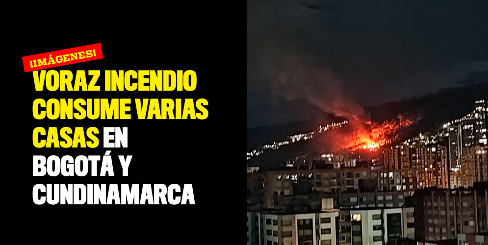 Varias viviendas se vieron afectadas en medio de un voraz incendio ocurrido en la zona norte de la ciudad de Bogotá.