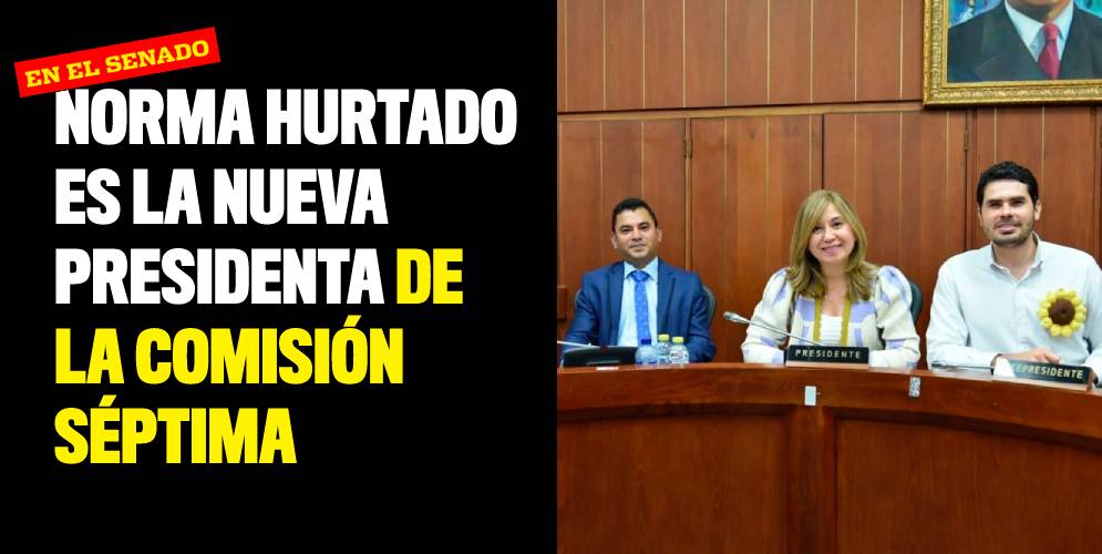 Norma Hurtado es la nueva presidenta de la Comisión Séptima del Senado
