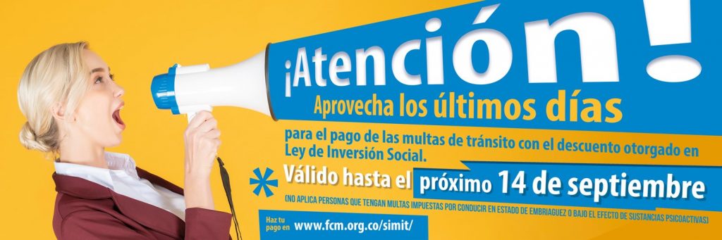 Hasta el 14 de septiembre hay plazo para descuentos de multas de tránsito