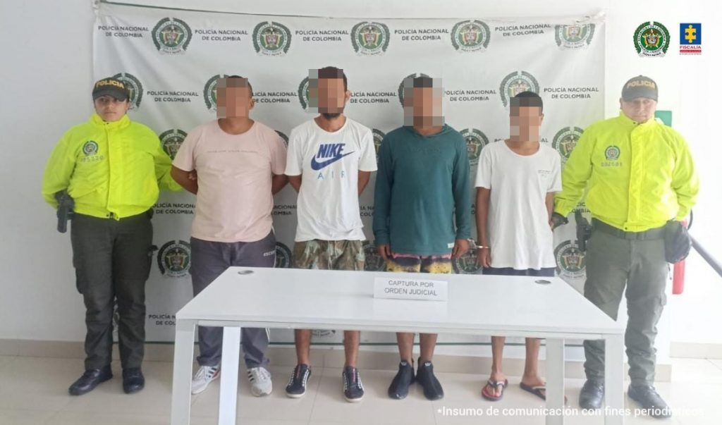 Presuntos integrantes del grupo delictivo ‘La Marca’, señalados como presuntos implicados en hurto a personas y de motocicletas, en el Norte del Valle del Cauca.
