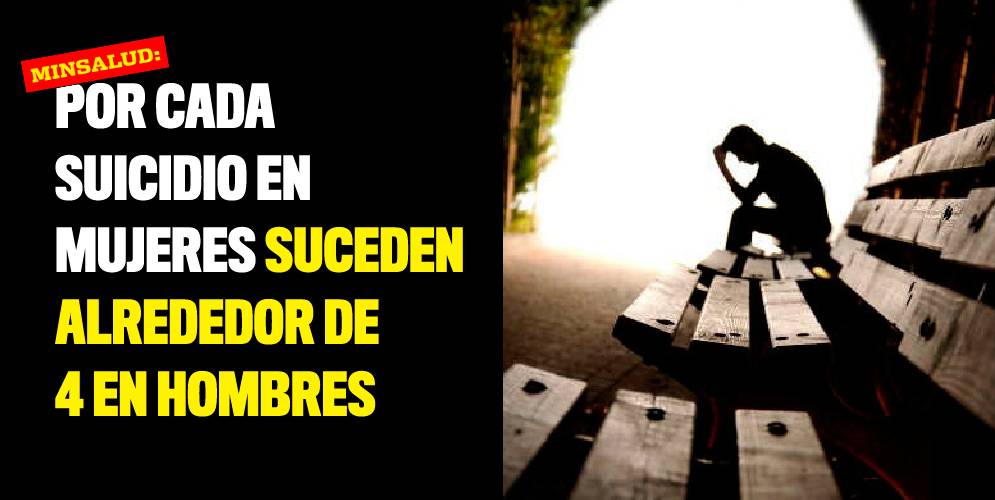Por cada suicidio en mujeres suceden alrededor de cuatro en hombres: MinSalud