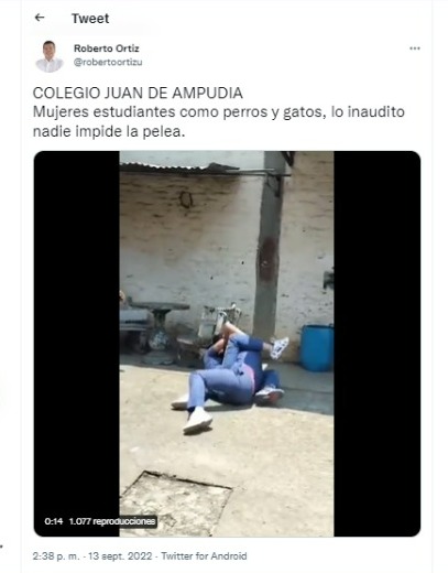 ¡Intolerancia! Estudiantes se mechonearon en un colegio del norte de Cali ¡Intolerancia! Estudiantes se mechonearon en un colegio del norte de Cali